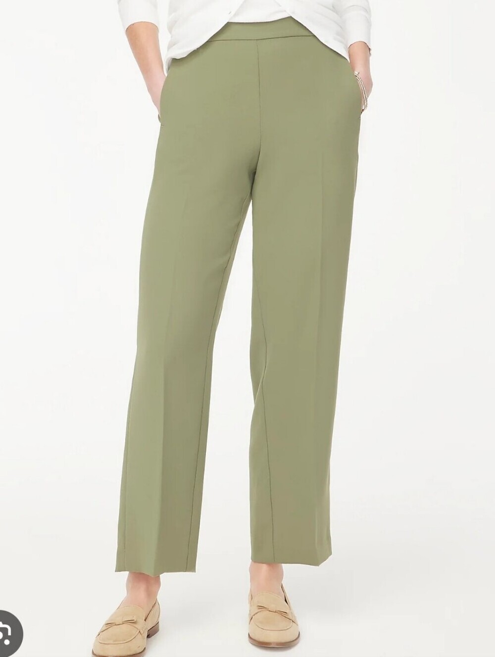 J. Crew Women's Jamie wide-leg pant In General Surplus Green Size 8